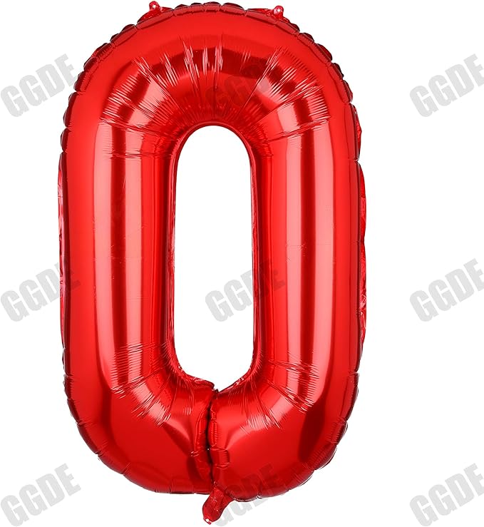40 Inch Big Red Letter Balloons Foil Mylar Wedding Bachelorette Wedding Birthday Bridal Shower Anniversary Celebration Graduation Party Decoration Alphabet O (A-Z)