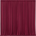Burgundy Backdrop Curtains - 8 Panel Wrinkle-Free Polyester Photography Drapes for Baby Shower & Birthday Party - 32 X 10FT