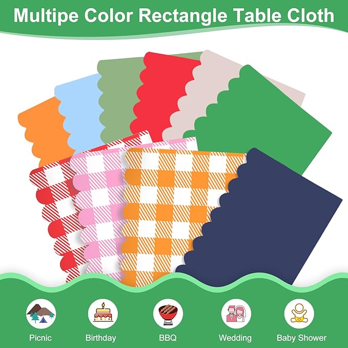 3 Pack St Patrick's Day Tablecloth, 54 x 108 Inch Plastic Green Tablecloths Disposable Green Table Cloth for Rectangle St Patricks Day Decorations, Waterproof Table Cover for Wedding Anniversary Party