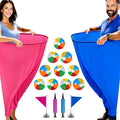 Granny Pants Yard Game for Adults (40 in * 31.5 in),2Pcs Granny Pants Outdoor Games with 10 Bouncy Balls,2 Pumps & Flags, Granny Pants Game for Valentine Easter Carnival Party Gatherings(Large)