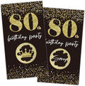 REWIDPARTY Black Gold 80th Birthday Party Scratch Off Game Cards (32 PCS) Cheers to 80 Years Prize Raffle Tickets Happy 80th Birthday Party Scratch Cards Supplies Activity for Family Friends Adults