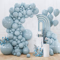 PartyWoo Dusty Blue Balloons 152pcs Different Sizes of 18 12 10 5 Inch Light Blue Aqua Boho Balloon Arch Kit Garland for Graduation Baby Shower Gender Reveal Birthday Party Decorations Blue-F28
