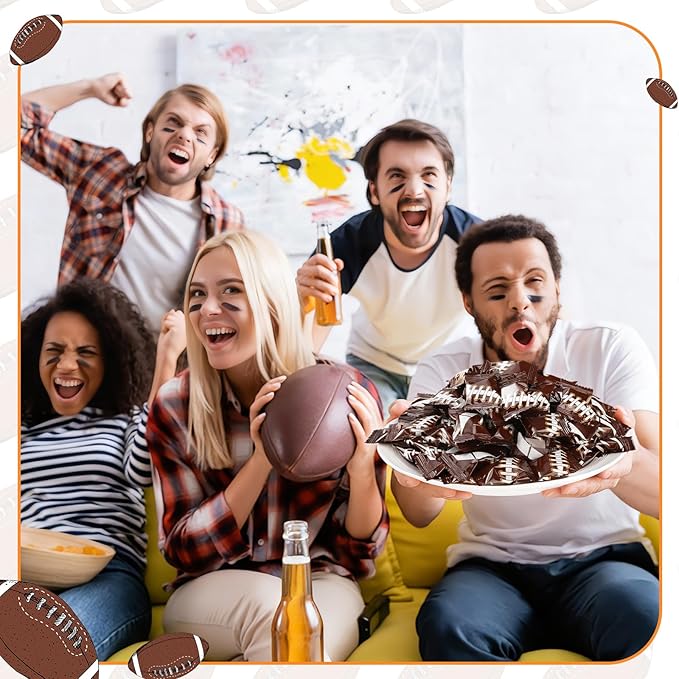 Naucoos Football Sports Candy, 26.5 oz. Bag - 150 Sports Candy for Team Gifts Party Supplies - Team Treats for Football Goodie Bags Stuffer, Individually Wrapped