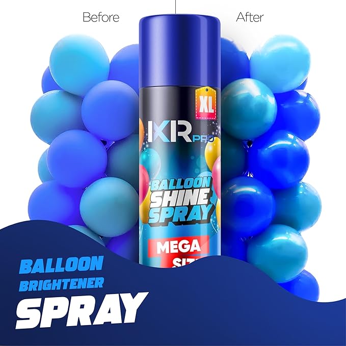 Balloon Shine Spray (6 x 16.9 oz) No Need Towel or Gloves, Instant High Shine Gloss Brite Balloons for Party Decoration for Ultra Lasting, Shine Balloon Spray Upgraded Formula