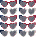 YQVIE Bulk American Flag Sunglasses for Adult Retro Independence Day Glasses UV400 Protection