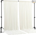 Beige Backdrop Curtains-Wrinkle-Free Polyester Photography Drapes Party Curtain Background for Baby Shower Wedding Decorations- 8 X10FT (Beige)