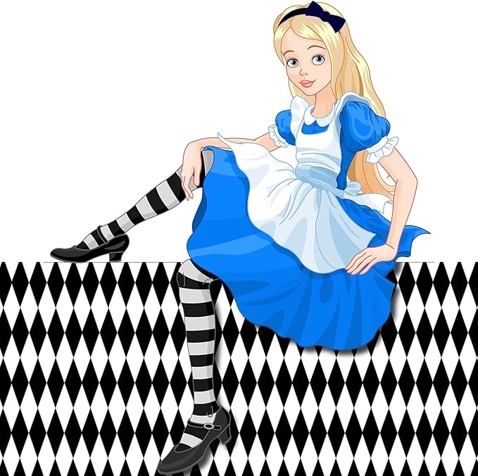 Irenare 3 Pieces Black and White Checkered Tablecloth Gingham Tablecover Disposable Plastic Tablecloth Spring Picnic Tablecover for Spring Birthday Party Sock Hop Holiday Party Decor 54 x 108 Inches