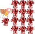 Aluminum Foil Balloon Weights for Parties (12 pcs) - 0.31lb (140g) Each - Premium Balloon Anchors for Birthday, Wedding, Dinner, Indoor & Outdoor Decorations（Rose Gold 12pcs）