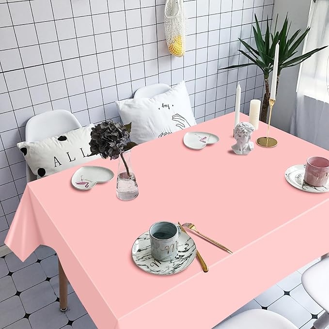 mwellewm 12 Packs Easter Tablecloth Party Decorations Pastel Table Cloths Plastic 54x72 Inch Rainbow Tablecloth Disposable Rectangle Table Cover for Birthday Baby Shower Wedding Princess Ice Cream