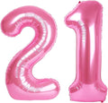 40 Inch Pink Number 21 Digital Balloon,Jumbo Mylar Foil Helium Balloon for 21 Balloons for Birthday Party,Wedding Anniversary Party Decorations