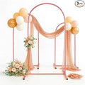 Metal Arch Backdrop Stand Set of 3, Heavy-Duty Balloons Arch Frame for Wedding Ceremony, Party, Baby Shower, Birthday Decorations (Rose Gold, 4ft+5ft+6ft)