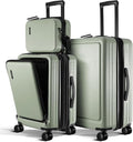 TRAVELARIM Luggage Sets 3 Piece, 20 Inch Carry on Luggage and 24 Inch Suitcases with Wheels Spinner, Durable Hard Shell Suitcase Set, Expandable Travel Suitcase, Sage Green