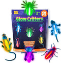 Glow Critters Easter Egg FIller & Basket Stuffer - Glow Sticks Party Favors - Glow in The Dark Party Supplies - 60 Count