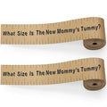 Sratte 2 Rolls 2 Inch x 150 Feet Baby Shower Measuring Tape Tummy Measure Belly Game Paper Belly Measuring Tape for Baby Shower Party Decorations Supplies (Kraft Brown)