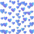 10 Pack 130ft Blue Holographic Heart Party Garland Asymmetrical Love Hanging Banners for Birthday Wedding Decorations Graduation Engagement