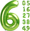 40 Inch Light Green Mylar Foil Number 6 Birthday Balloon, Digital Balloons for 6 16 Boy Girl Party Decorations Supplies, Light Green Big Helium Balloon Numbers for 26 36 46 60 Men Women Anniversary