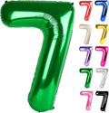 Green Number 7 Balloon 40 Inch, 7 Balloon Number, 7th Birthday Decorations, Green Party Supplies for Boys Girls