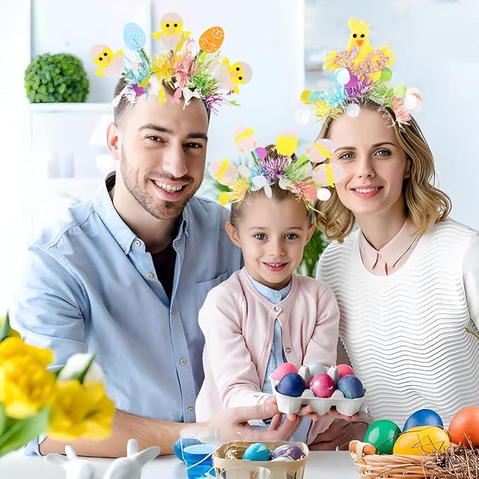 Easter Headbands - Easter Headbands for Women - Easter Plush Chickens Headband for Easter Women Costume Accessories - Easter Party Decorations