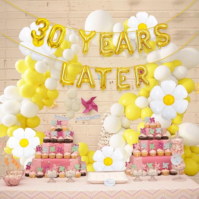 Gold 30 Years Later Letter Balloons 16in Balloon Foil Letters Decorations Party Decor Gold Letter Balloons 30 Years Later Party Supplies