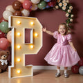 imprsv 3FT Block Marquee Letters Light Up Letters for Birthday Baby Shower Party Backdrop Decor, Large Light Up P for Wedding Decorations Engagement Party Decorations