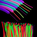 Glow King Neon Tying Balloons - Fluorescent Neon Glow Party Balloons for Tying Balloon Animals - Blacklight Reactive Party Supplies - Neon Party Decorations for Black Light Parties - (75)