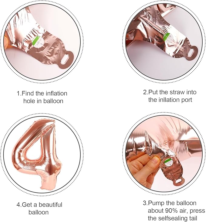Number 6 Balloon, 40 Inch 6th Birthday Decoration for Girls And Boys, Rose Gold Balloons for 6, 16, 26, 60, 2026 Graduation, Birthday, Wedding Anniversary, Xmas, Party Supplies