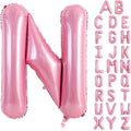 TONIFUL 40 Inch Large Pink Letter N Balloons Giant Foil Mylar Alphabet Balloon for Birthday Party Anniversary Baby Shower Wedding Supplies Decorations