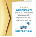 Chenive Grandson Birthday Card, Happy Birthday Card for Grandsons, Bday Greeting Card from Grandparents, Having You For A Grandson Has Been One Of The Greatest Gifts