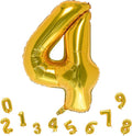 32 Inch Gold Number 4 Balloons Foil Ballon Digital Birthday Party Decoration Supplies (Gold Number 4 Balloon)