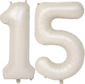 40 In Cream white Number Balloons Helium Foil Mylar Balloon Birthday Party banquet Decoration Digital 15