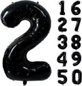40 inch Black 2 Number Balloon Giant Foil Helium Balloons Black Large Digital Balloon 2 Number 2 Balloons for 2nd Birthday Party Decorations Anniversary Events Decoration Supplies