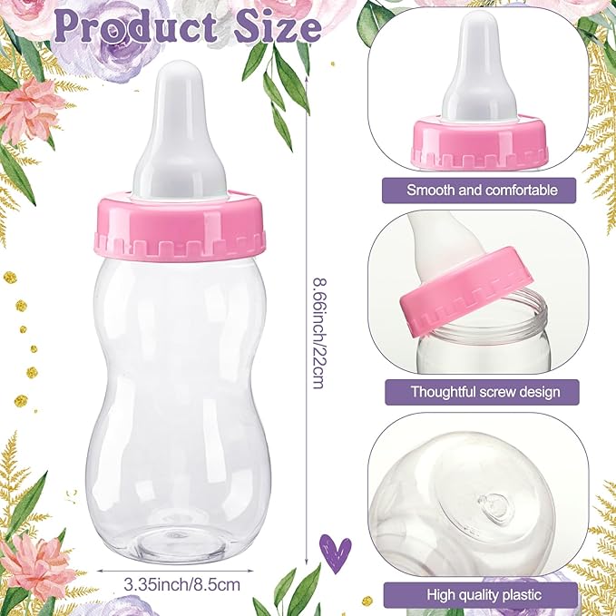 Syhood Butterfly Baby Shower Games Guess How Many Pacifiers Game Sign 50 Small Guessing Games 20 HB Pencils 750 ml Milk Bottle 400 Acrylic Pacifiers Decorations Guests Gender Reveal Party Favors