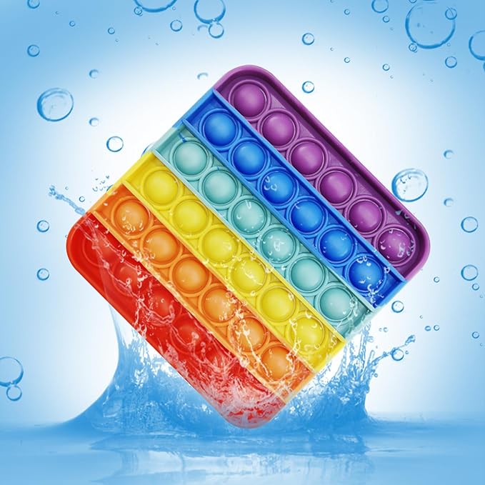 12 Pcs Pop Bubble Fidget for Party Favors, Stress Relief Pressure Relieving Toys for Kids, Pop Bulk Toddler for Christmas Valentine Birthday Gifts and Classroom Prizes