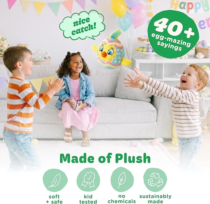 Move2Play, Easter Egg Toss Kids Game | Easter Basket Stuffer & Gift for Kids Ages 3-8+ | Hilarious Indoor/Outdoor Game | Fun Easter Toy for Toddlers, Boys & Girls