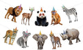 Hooqict Safari Animals Happy Birthday Banner Animal Birthday Decorations Party Animal Banner Garland Sign for Jungle Theme Decorations Kids Wild Zoo Party Supplies