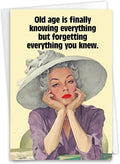 NobleWorks Funny Birthday Paper Card with 5 x 7 Inch Envelope (1 Card) Bday Forgetting Everything C11054BDG