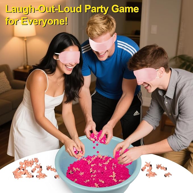 YUBAIHUI 3 Sets Baby Shower Games Funny Activities - Funniest Bridal Shower Game Ever, Ice Breakers for Boy or Girl, Grab Baby Madness (Pink)