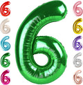 Number 6 Balloon 40 Inch, 6th Birthday Balloon for Boy Girl, Dark Green 16 60 61 65 Numbers Balloons Birthday Party Wedding Events Decorations