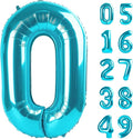 Blue Helium Number Balloon 40 Inch, Giant Foil Blue Number 0 Birthday Balloons, Large Numbers 10 20 30 40 50 60 70 80 90 100 2026, Party Celebration Supplies Decorations