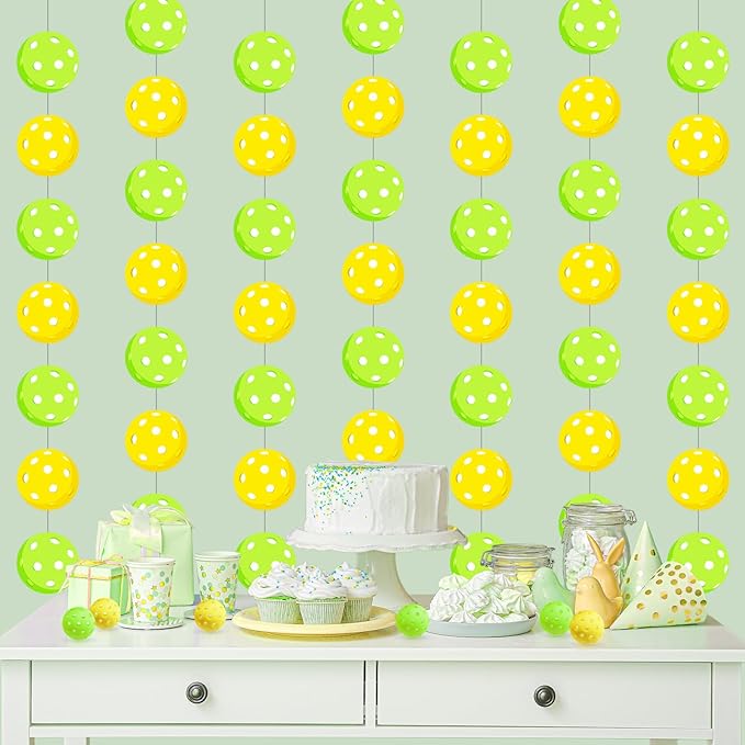 Xinnun Pickle Sport Party Decorations Funny Pickle Garlands Banners Green Banner Cutouts Ribbon Streamers for Sport Theme Party Baby Shower Birthday Decorations Supplies