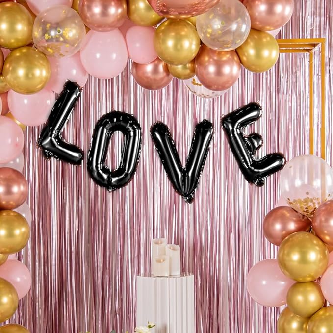 Restaurantware-Balloonify 16 Inch Letter Balloon, 1 Alphabet Party Balloon - Letter V, Self-Sealing, Black Foil Mylar Finish, Hanging Loop, Decoration For Birthday, Wedding, Or Graduation