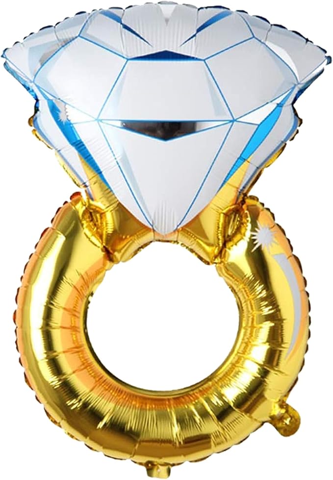SHUNTAI Engagement Party Decorations Soon To Be Mr & Mrs Balloon Banner Heart Balloons Huge Ring Balloons Gold Wedding Rehearsal Bridal Shower Bachelorette Party Sign Decor Supplies