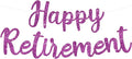 BEISHIDA Purple Glitter Happy Retirement Banner - Pre-Strung, No DIY, Party Supplies