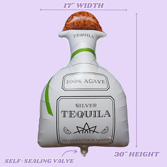 Giant 30" Tequila Balloon (set of 1) Tequila Party Decorations, 21st Birthday, Margs and Matrimony Bachelorette, Margarita Balloons, Cinco de Mayo