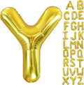 40 Inch Letter Foil Balloons Gold for Graduation, Birthday, Wedding Decorations Jumbo Photo Backdrops Big Alphabet Y