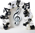 129pcs Music Balloons/Music Theme Party Decoration/Black and White Music Note Latex Balloon/Band Banquet Decorations/Globos Musicales