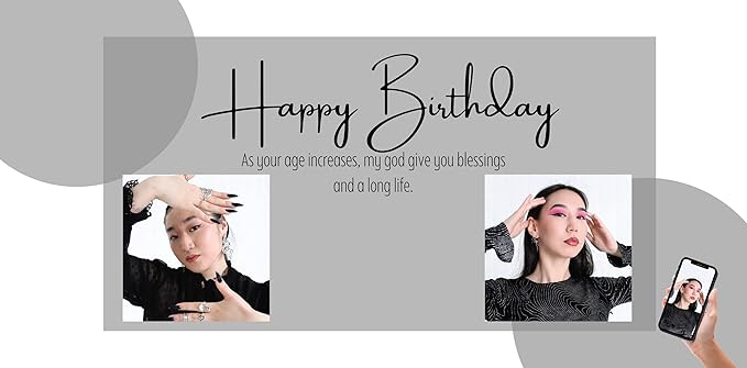 Custom Happy Birthday Vinyl Banner Sign, Personalized Party Backdrop, Gift, and Decoration - From NiceMemoryLLC. (Style-11)