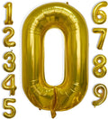 40 Inch Large Gold Number Celebration and Decoration Balloon for Birthday Parties, Graduations, Anniversaries, Weddings, Photo Shoots, Special Events - Helium Foil Mylar (Gold Number 0)