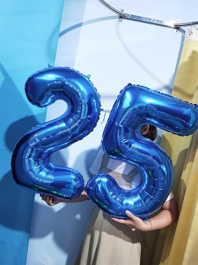 32 Inch Blue Number 6 Balloons Foil Ballon Digital Birthday Party Decoration Supplies (Blue Number 6 Balloon)