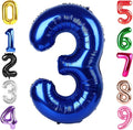 40 Inch Night Blue Number 3 Balloon, Giant 3 Number Balloons for 3rd Birthday Decorations, Party Supplies for Baby Boy Girl, Night Blue Party Decor